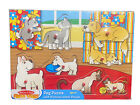 Melissa   Doug Wooden Peg Puzzle Dogs Puppies Cats Kittens Pictures Under Pieces