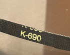 Drill Press Drive V Belt Model K690 K-690 Reinforced Rubber