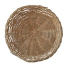 4 Wicker Paper Plate Holders Vintage Bbq Picnic Rattan Woven 80s Wall Decor 