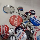 Vintage Political   Mix Button Lot    34 Campaign Pins Mix Pin Backs