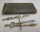 Vintage Drafting Set With Case  Incomplete Mechanical Drawing Tools  Hungarian