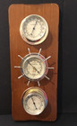 Vintage Sunbeam Weather Station 3 Gauges Thermometer Barometer Humidity  16 