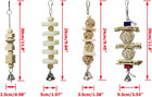 7 Pack Bird Parrot Toys - Natural Wood Chewing  Climbing  Hanging   Hammock Toys