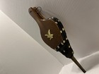 Vintage Fireplace Bellows With Brass Eagle Wood Leather Primitive Colonial