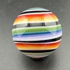 Contemporary Handmade Art Glass Marble  97  Banded Color Swirl Mib Multicolor