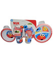 Nuk Sesame Street Elmo Cookie Monster Dish Set Hard Spout Cups 12m  Toddler