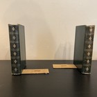 Vintage Leathersmith England Faux Book Leather Bookends 6 25  Decor Set