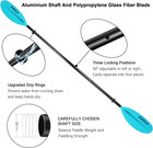 Kayak Paddle 4 Pieces Aluminum Shaft And Pp Blade Floating 86 6in 220cm  90 5inc