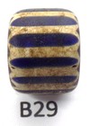 Sweet Antique Venetian 6 Layer Chevron African Trade Bead  B29  Bg 84