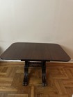 Vintage Duncan Phyfe Style Drop Leaf Dining Table Mahogany Wood Extendable 