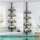 4-tier Adjustable Corner Shower Caddy Organizer With Hook Rustproof Tension Pole