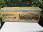Nos Vintage Crown Japan Cs-2200 Twin Deck Stereo Radio Cassette Boombox Nib