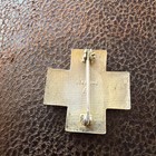 World War Ii American Red Cross Brooch Pin Vintage Sterling Silver Enamel Cross