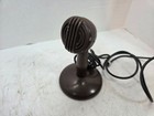 Vintage Astatic Model 200 Brown Microphone With Base