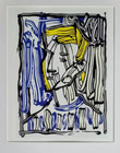 Roy Lichtenstein  portrait  Collectible Pop Art Matted Print