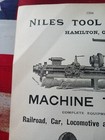 1890 Print Advertising Niles Tool Works Hamilton Ohio Railroad Machine Shops