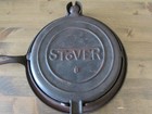 Antique Stover  8 Cast Iron Waffle Iron With Base - Great Condition
