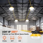 50ft Construction String Work Lights 50w 5000lm Connectable Waterproof