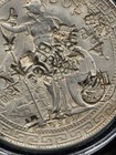 1908 B British Trade Dollar Silver Coin Britannia Great Britain Chopmarked