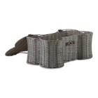 Bone Dry Pet Storage Collection Toy Basket Large 24x15x9 Gray Plastic Wicker