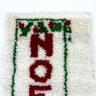 Vtg Latch Hook Rug Wall Hanging Noel Stocking Mistletoe 26x15 Complete Read 