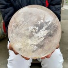 7 27lb Natural White Crystal Clear Quartz Crystal Sphere Ball Healing Meditation
