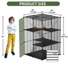 Cat Cage Indoor Enclosures Diy Cat Playpen Metal Kennel With Extra Large Hammock