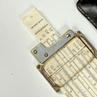 Vintage K e 4181-1 Log Log Duplex Pocket Slide Rule Leather Case 1950s