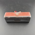 Vintage Silver Tone Lipstick Case Holder Inside Mirror With    y    Fashion Theme