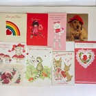 Lot 18 Vtg Valentines Day Greeting Cards Teacher Mother Mom Used