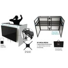 Prox Xf-mesa Media Portable Dj Facade Table Station With Tv Mount  Scrims   Bag