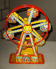 1930 s J chein Hercules Circus Ferris Wheel- Antique Tin Wind Up- High Grade Toy