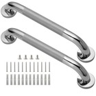 16  Stainless Steel Shower Grab Bars - 2 Pack  Anti-slip Bathroom Safety Rails F