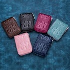 Small Card Case Wallet Leather Pocket Wallet Zip Card Holder For Women Men