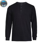 New Men Thermal Henley Shirt T-shirts Long Sleeve Cotton Pullover Three Buttons