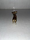 Vintage Bone China Moose Figurine Miniature Bull Antlers Japan Foil Sticker