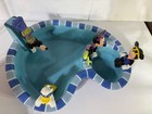 Disney Mickey Mouse   Friends Ceramic Chip And Dip Bowl     Pool Party Theme Rare