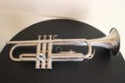 Yamaha Ytr-136 Trumpet Silver Bb Musical Instrument Mouthpeace Hard Case
