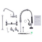 For Restaurant Industrial 360 Rotate Commercial Faucet Wall Mount Kitchen Sink
