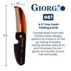 Giorgio G87 Folding Mustache And Beard Comb For Men - 1 Pack  Tortoiseshell