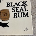 Gosling   s Bermuda Black Seal Rum Porcelain Enameled Sign 10    X 8    Rare Handmade
