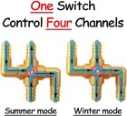 Heater Core Bypass Valve 4-way Solid Brass Automobile Integrated Manual