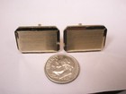 Brushed Finish Simple Design Gold Tone Quality Vintage Swank Cuff Links