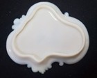 Antique Victorian Milk Glass Dresser Vanity Tray Dish Ornate Floral 5 5 x4 75 