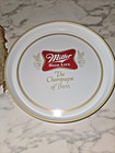 Nos Vtg Original Miller High Life 12  Metal Beer Tray  the Champagne Of Beers 