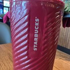 Nwt Rare Starbucks Red Christmas Stainless Steel Swirl Tumbler 24 Oz