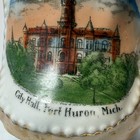 Port Huron Michigan Mi Antique City Hall Souvenir China Trinket Cup