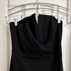 Calvin Klein Black Solid Sleeveless V-neck Long Pencil Dress Slit Zip Size 8
