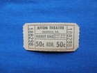 Vintage Afton Theatre 50 Cent Tickets  strip Of 4  Drive In Movie - Virginia