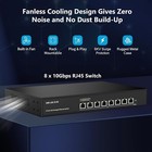 8 Port 10gb Rj45 Web Managed Ethernet Network Switch W 8x10 Gigabit Base-t Port